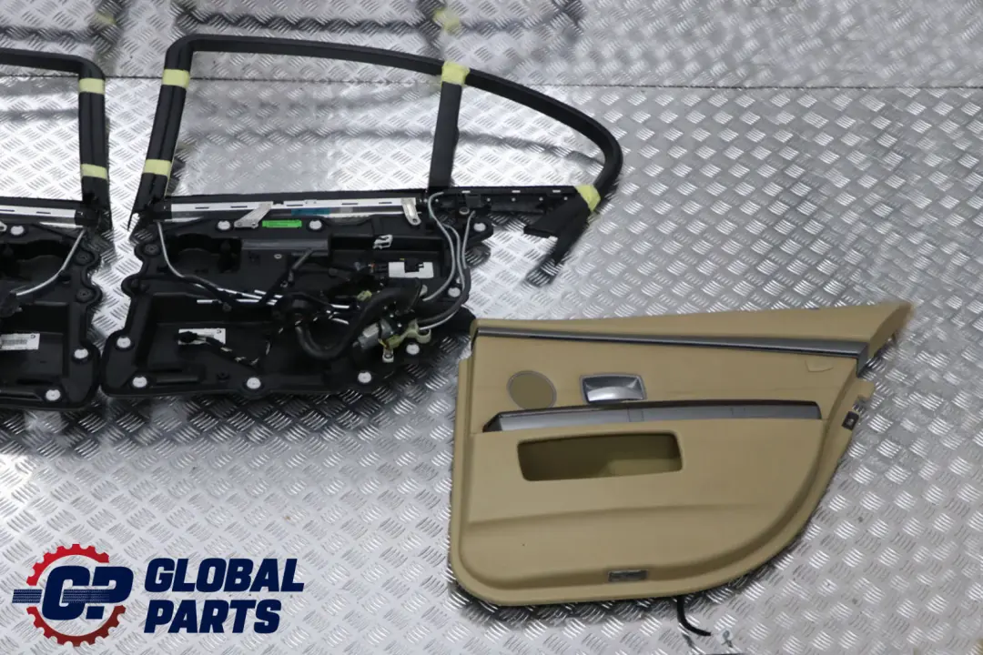 BMW 7 E65 Rear Left Right Door Card Roller Blinds Mechanism Set Leather Beige - SKU 9153533 - Part number 9153533