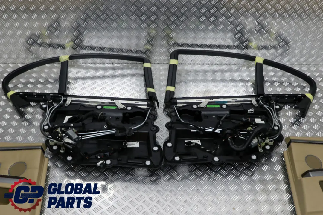 Left Right Door Card Roller Blinds Mechanism Set Leather Beige to BMW 7 E65 Rear with Part number 9153533 BMW 7 E65 Rear Left Right Door Card Roller Blinds Mechanism Set Leather Beige - SKU 9153533 - Part number 9153533