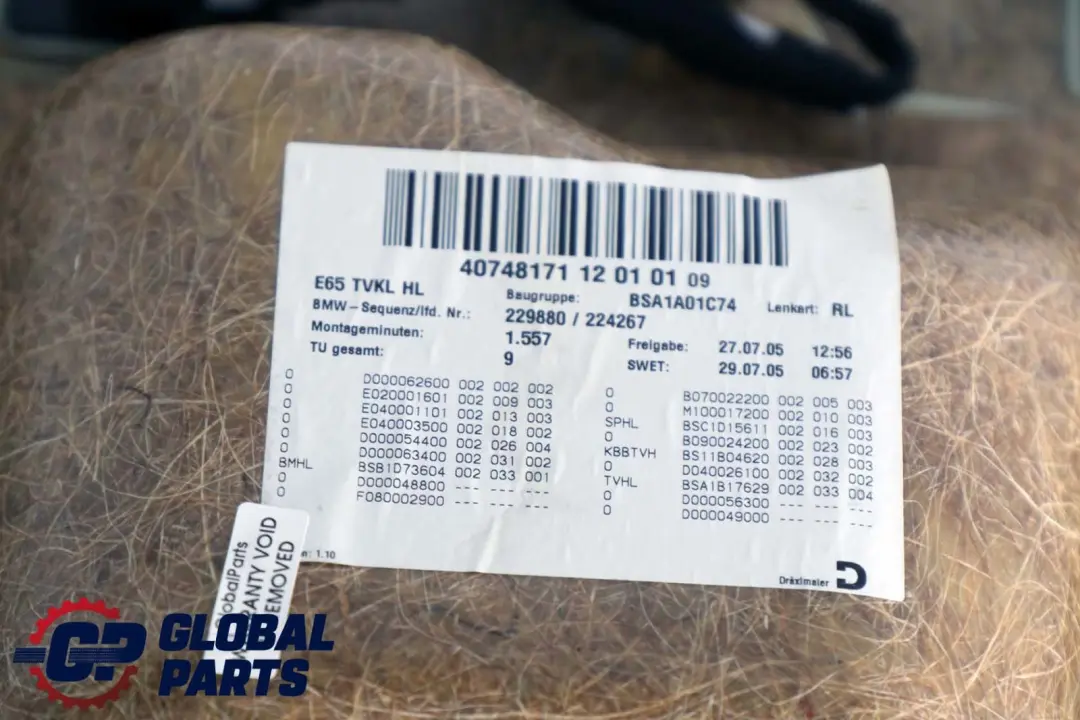 Beige E65 E66 Rear Left N/S Door Card Leather Beige Lining Trim to BMW 7 with Part number 9153597 BMW 7 Beige E65 E66 Rear Left N/S Door Card Leather Beige Lining Trim - SKU 9153597 - Part number 9153597