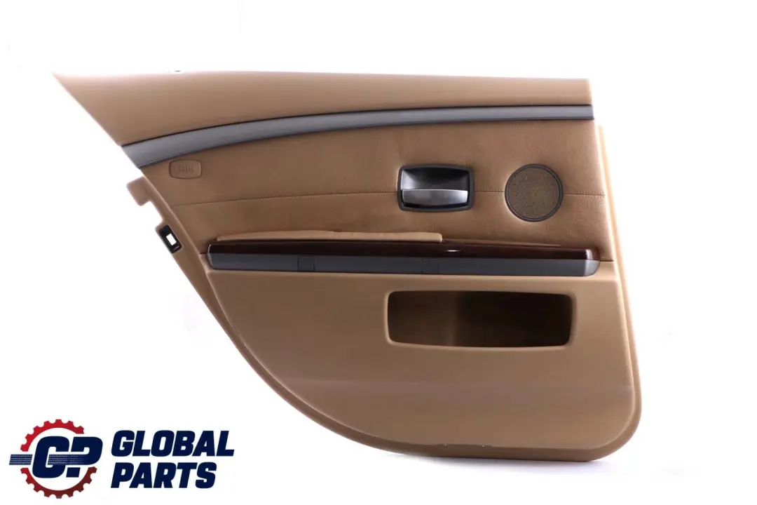 Beige E65 E66 Rear Left N/S Door Card Leather Beige Lining Trim to BMW 7 with Part number 9153597 BMW 7 Beige E65 E66 Rear Left N/S Door Card Leather Beige Lining Trim - SKU 9153597 - Part number 9153597