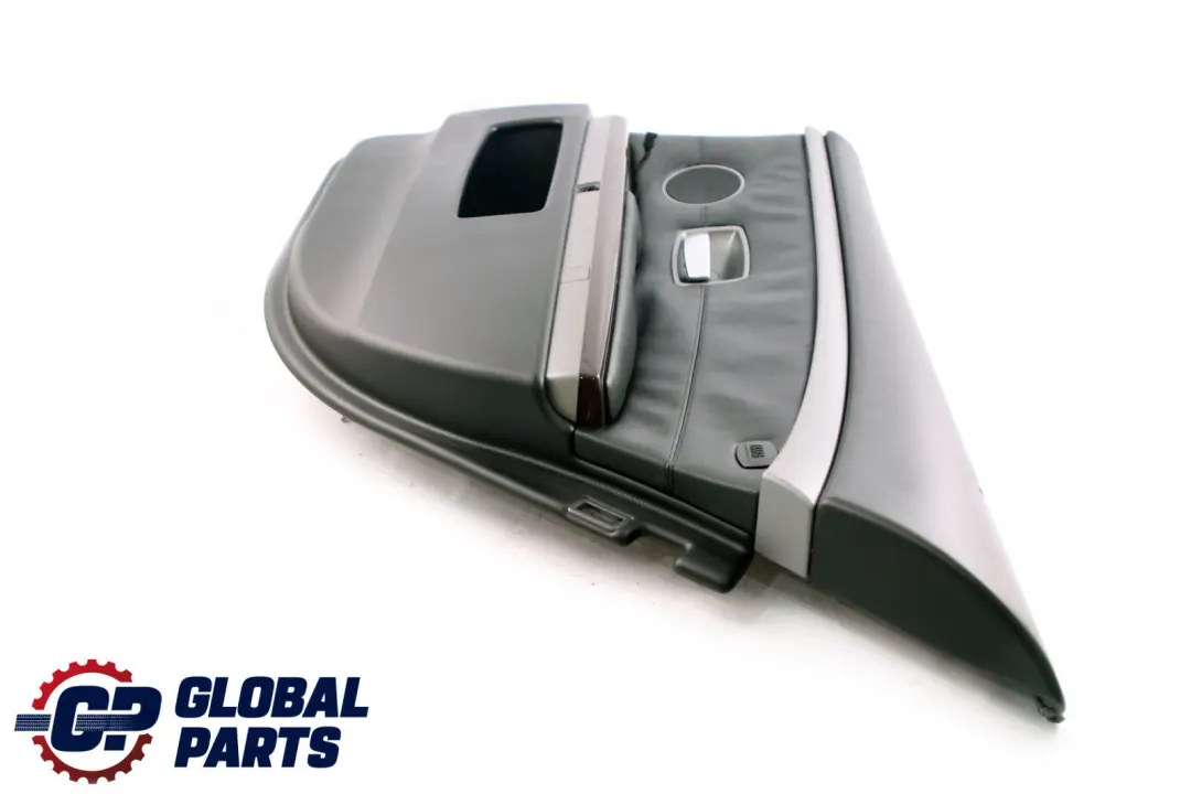 BMW 7 Series E65 E66 Rear Right O/S Door Card Leather Pearl Black Lining Trim - SKU 9153608 - Part number 9153608