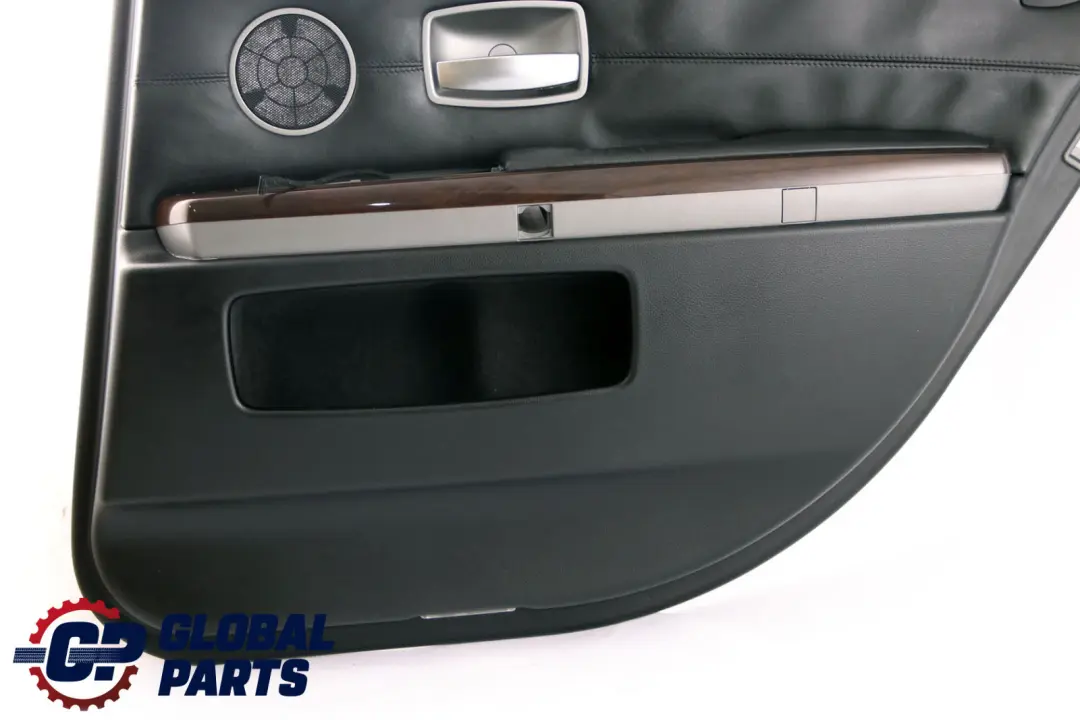 BMW 7 Series E65 E66 Rear Right O/S Door Card Leather Pearl Black Lining Trim - SKU 9153608 - Part number 9153608