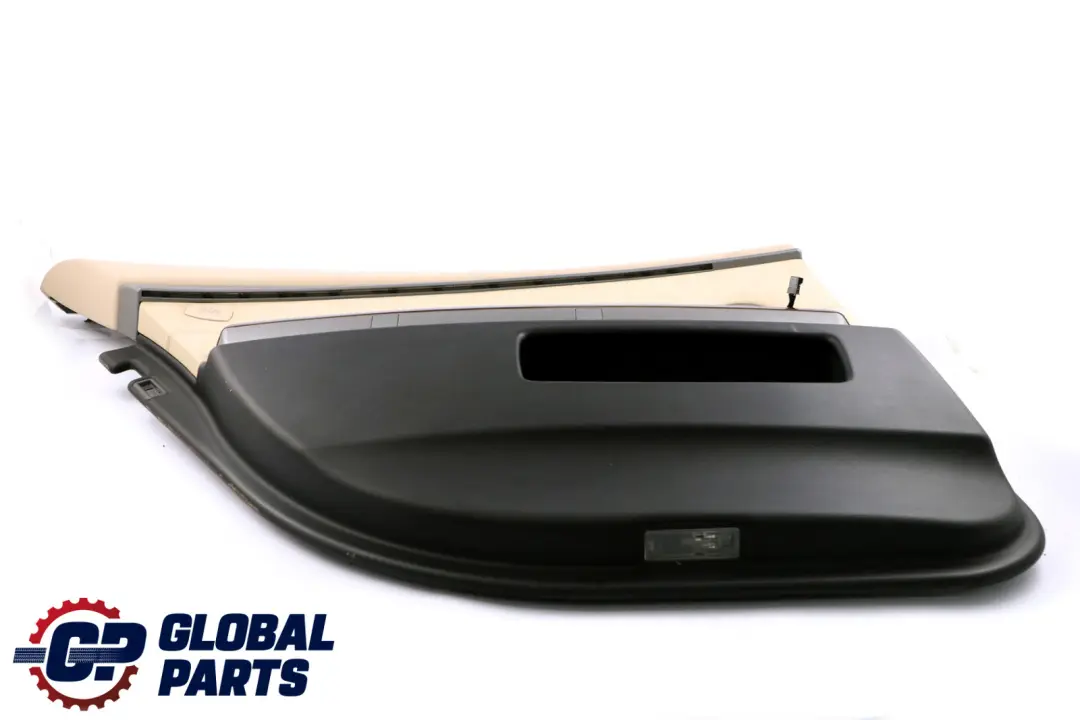 BMW 7 Series E65 E66 Rear Left N/S Door Card Leather Cream Beige Lining Trim - SKU 9153613 - Part number 9153613