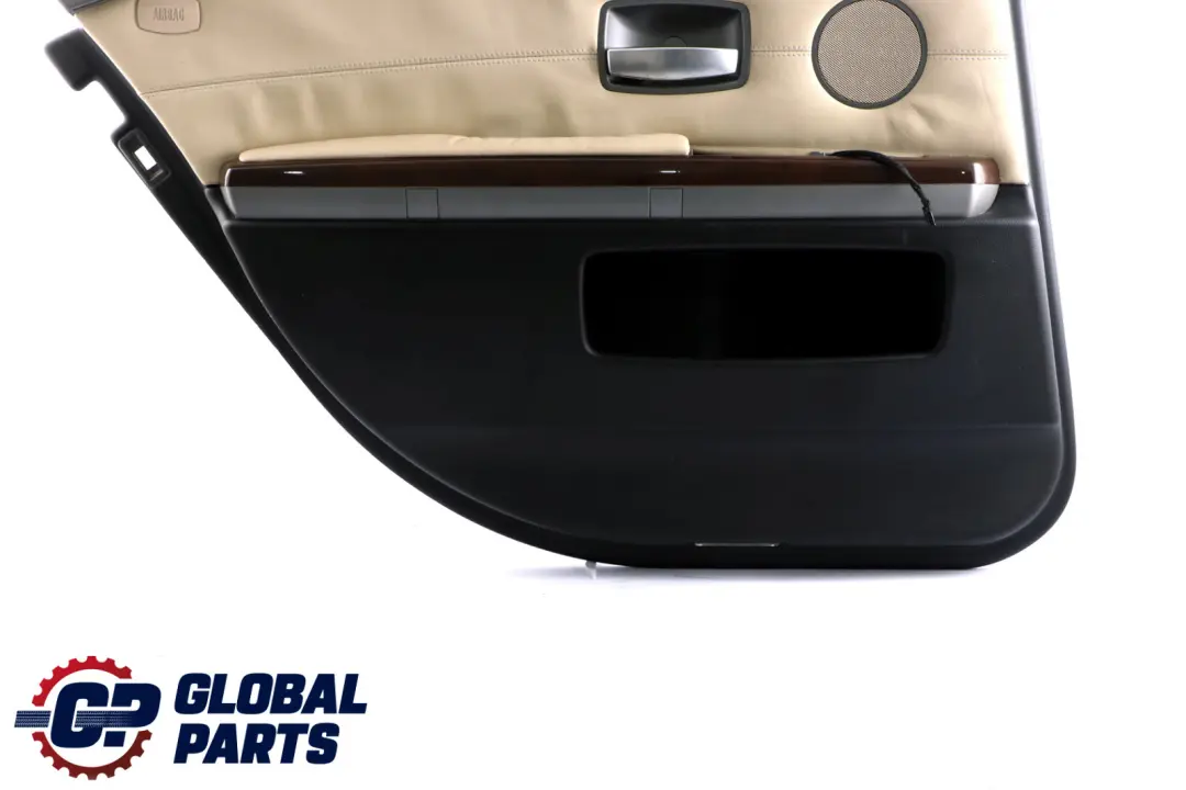 BMW 7 Reihe E65 E66 Türverkleidung Hinten Links Leder Cream Beige - SKU 9153613 - Teilenummer 9153613