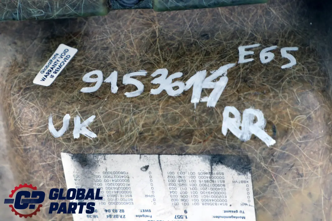 BMW 7 Series E65 E66 Rear Right O/S Door Card Leather Cream Beige Lining Trim - SKU 9153614 - Part number 9153614