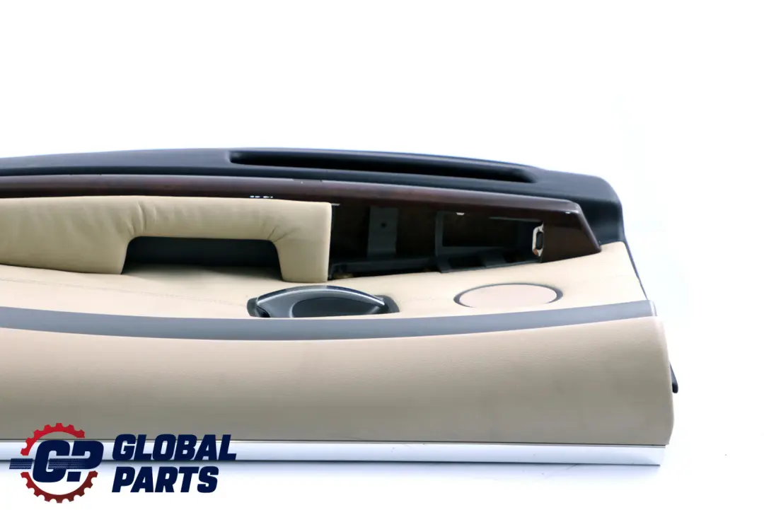 BMW 7 Series E65 E66 Rear Right O/S Door Card Leather Cream Beige Lining Trim - SKU 9153614 - Part number 9153614