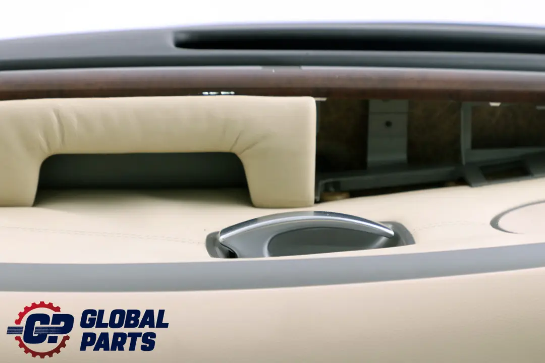 BMW E65 E66 Trasera Derecha Tarjeta de Puerta de cuero Crema Beige Forro Trim - SKU 9153614 - Número de pieza 9153614