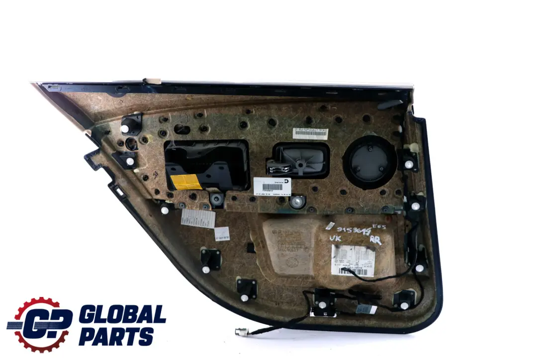 BMW E65 E66 Scheda Porta posteriore destra Pelle Crema Beige Fodera Rivestimento - SKU 9153614 - Numero di parte 9153614