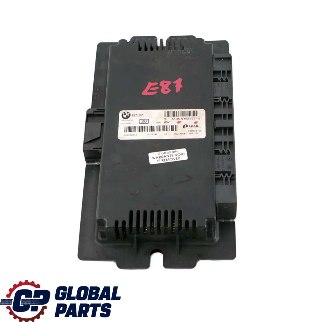 Light Control Footwell Module ECU LCM LOW PL2 FRM II to BMW 1 Series E87 with Part number 9153777 BMW 1 Series E87 Light Control Footwell Module ECU LCM LOW PL2 FRM II - SKU 9153777 - Part number 9153777