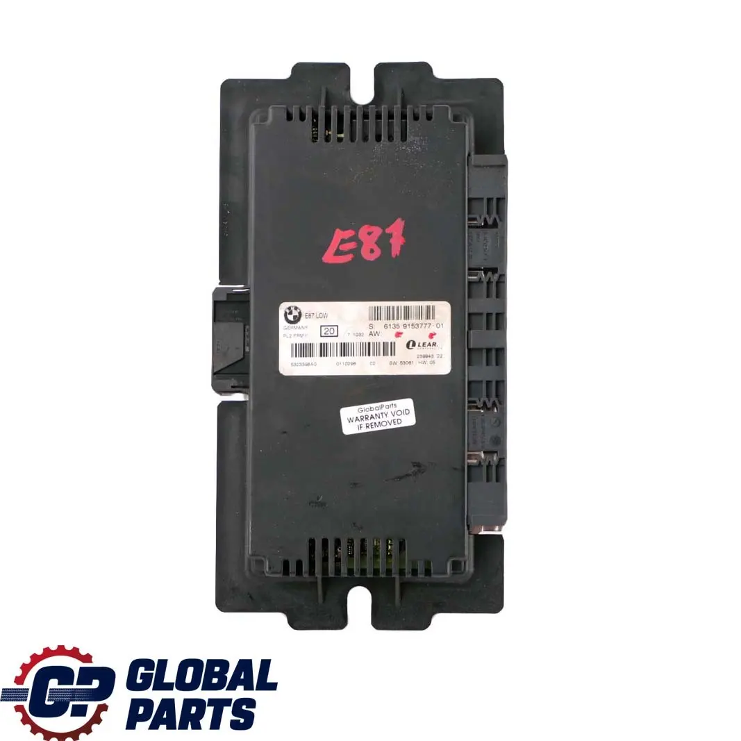 Light Control Footwell Module ECU LCM LOW PL2 FRM II to BMW 1 Series E87 with Part number 9153777 BMW 1 Series E87 Light Control Footwell Module ECU LCM LOW PL2 FRM II - SKU 9153777 - Part number 9153777
