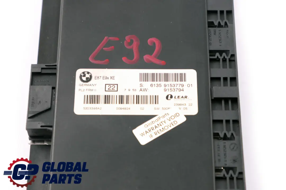 Footwell Light Module Control Unit ECU PL2 FRM II to BMW 3 Series E92 Xenon with Part number 9153779 BMW 3 Series E92 Xenon Footwell Light Module Control Unit ECU PL2 FRM II - SKU 9153779 - Part number 9153779