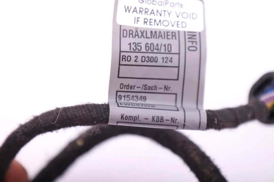 Cable Wiring Loom Splitdoor Split Door Rear Left N/S to BMW MINI Clubman R55 with Part number 9154349 BMW MINI Clubman R55 Cable Wiring Loom Splitdoor Split Door Rear Left N/S - SKU 9154349 - Part number 9154349