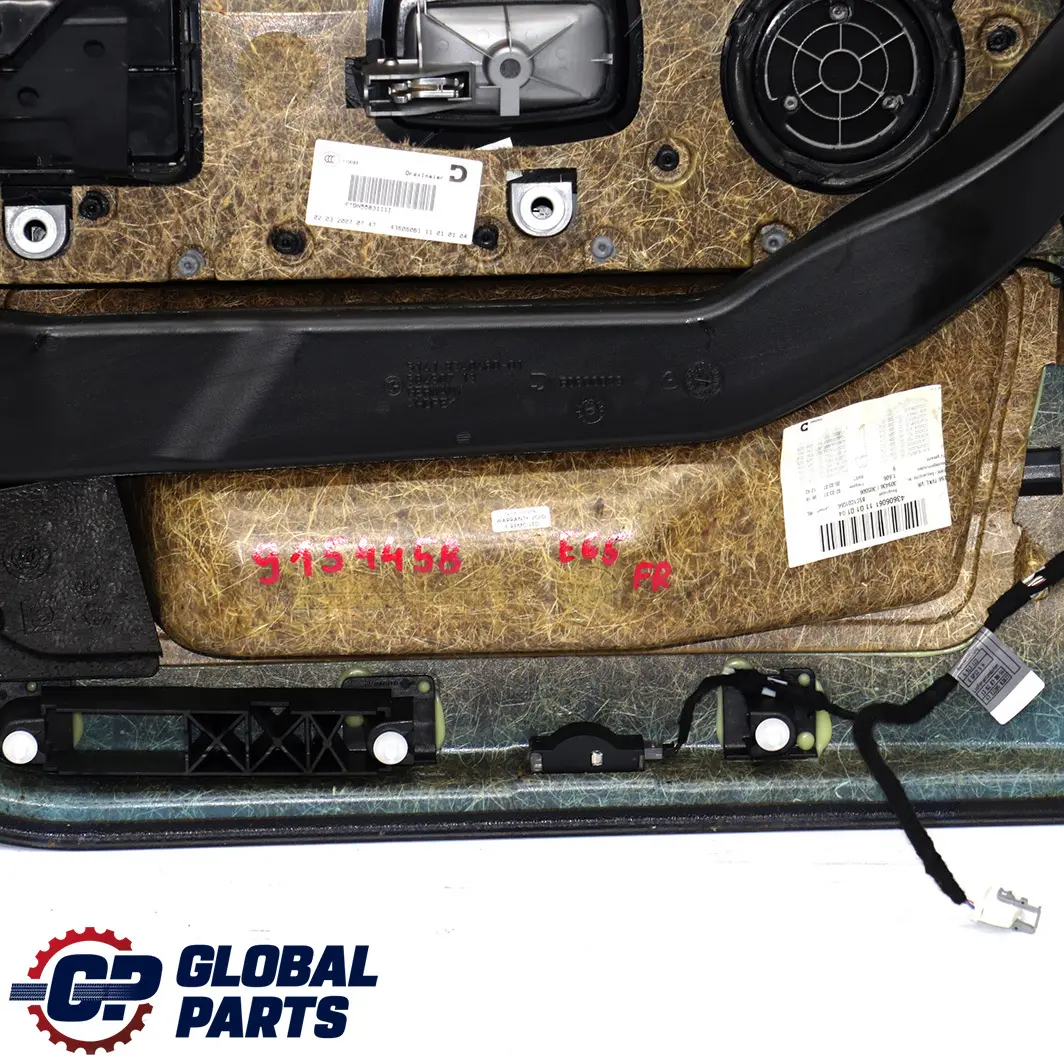 BMW 7 er E65 E66 Türverkleidung Abdeckung Vorne Rechts Leder Nasca Schwarz - SKU 9154458 - Teilenummer 9154458