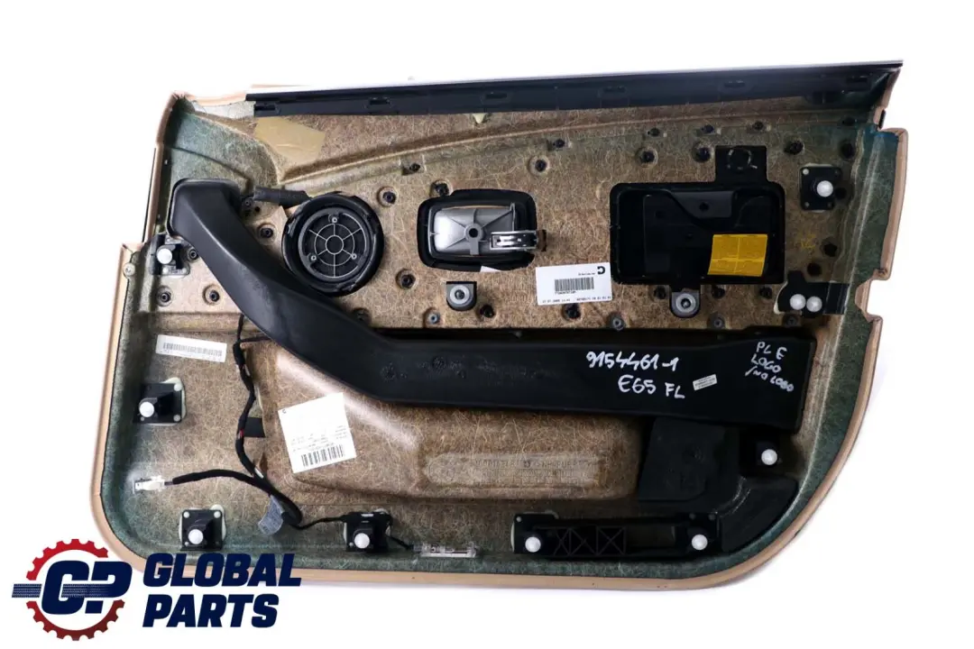 Front Left N/S Door Card Leather Beige Lining Trim to BMW 7 Series E65 E66 with Part number 9154461 BMW 7 Series E65 E66 Front Left N/S Door Card Leather Beige Lining Trim - SKU 9154461-1 - Part number 9154461