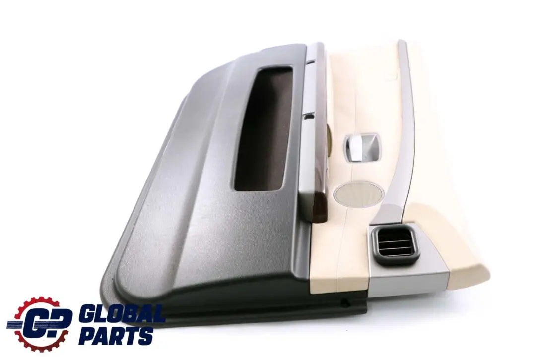 Front Left N/S Door Card Leather Cream Beige Lining Trim to BMW 7 Series E65 E66 with Part number 9154461 BMW 7 Series E65 E66 Front Left N/S Door Card Leather Cream Beige Lining Trim - SKU 9154461 - Part number 9154461