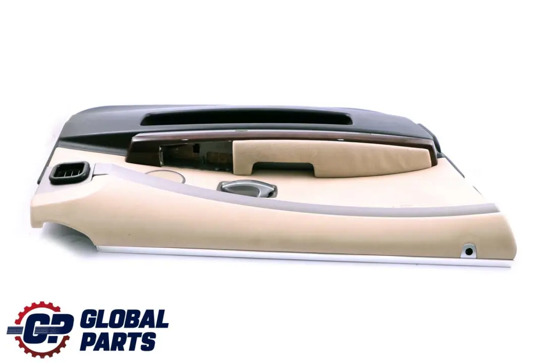 Front Left N/S Door Card Leather Cream Beige Lining Trim to BMW 7 Series E65 E66 with Part number 9154461 BMW 7 Series E65 E66 Front Left N/S Door Card Leather Cream Beige Lining Trim - SKU 9154461 - Part number 9154461