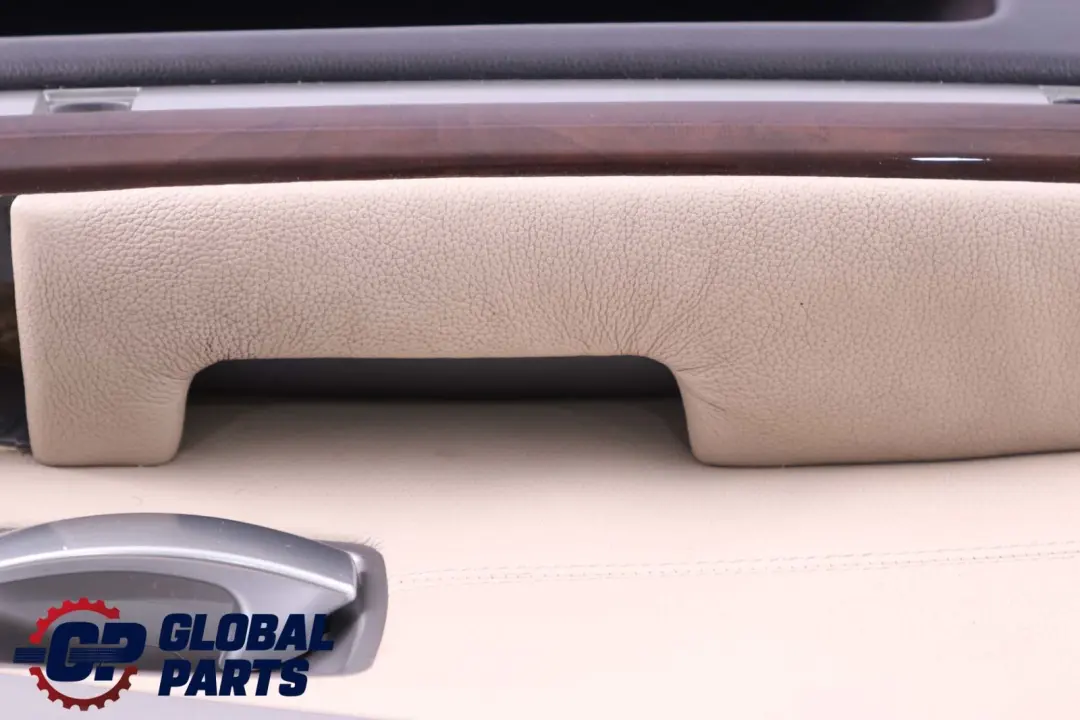 BMW 7 Series E65 E66 Front Left N/S Door Card Leather Cream Beige Lining Trim - SKU 9154461 - Part number 9154461