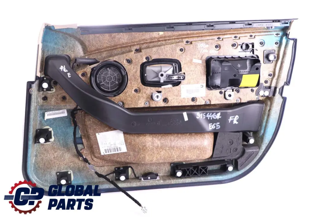 BMW 7 Series E65 E66 Front Left N/S Door Card Leather Cream Beige Lining Trim - SKU 9154461 - Part number 9154461
