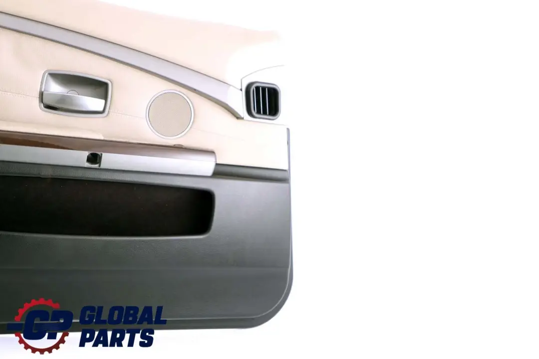 Front Left N/S Door Card Leather Cream Beige Lining Trim to BMW 7 Series E65 E66 with Part number 9154461 BMW 7 Series E65 E66 Front Left N/S Door Card Leather Cream Beige Lining Trim - SKU 9154461 - Part number 9154461
