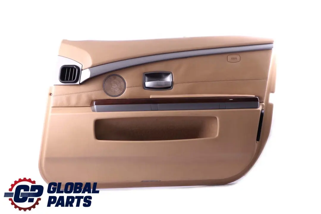 Front Right O/S Door Card Leather Beige Lining Trim to BMW 7 Series E65 E66 with Part number 9154462 BMW 7 Series E65 E66 Front Right O/S Door Card Leather Beige Lining Trim - SKU 9154462-1 - Part number 9154462