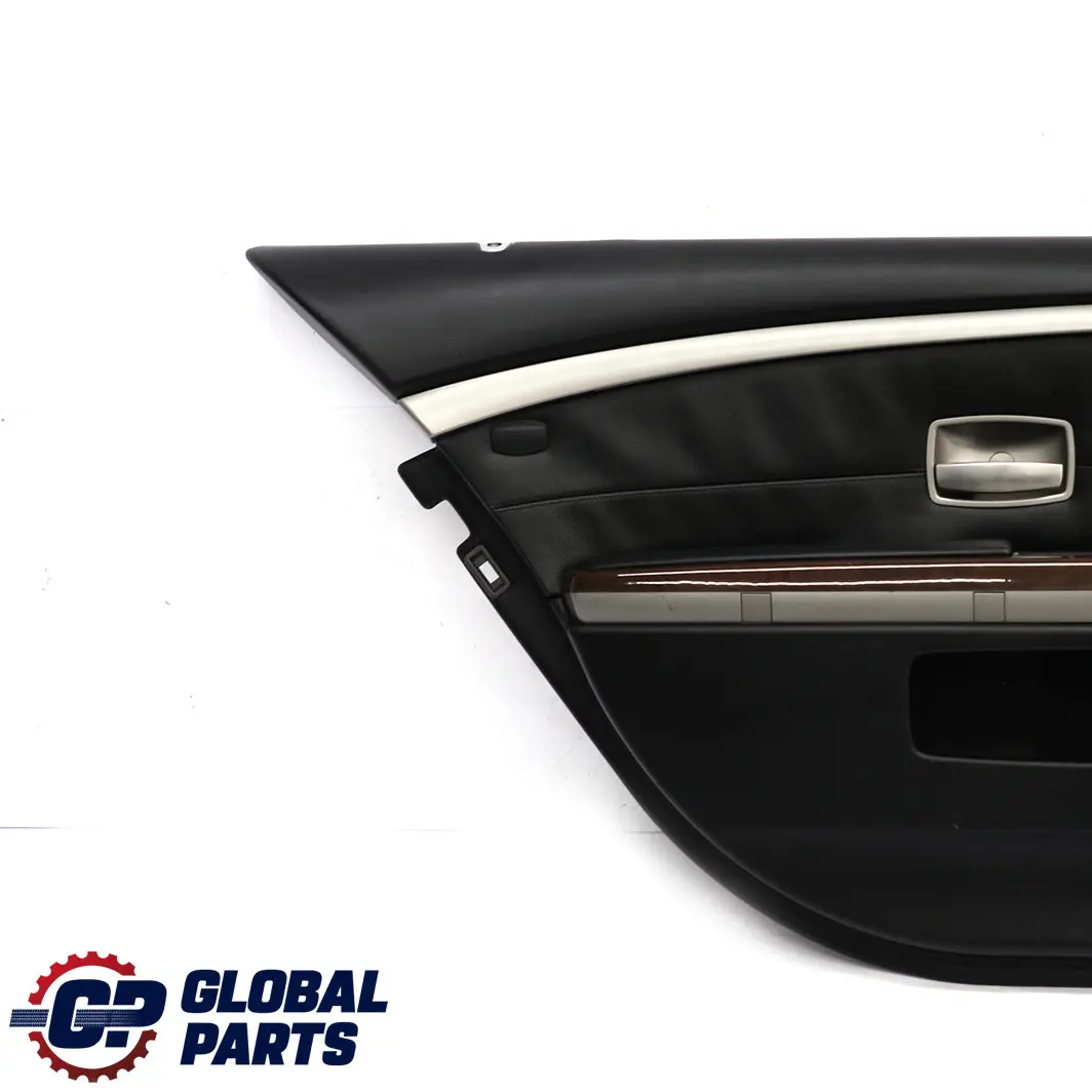 Scheda porta posteriore sinistra lunga Rivestimento in pelle nera nasca per BMW E66 con numero di parte 9154749 BMW E66 Scheda porta posteriore sinistra lunga Rivestimento in pelle nera nasca - SKU 9154749 - Numero di parte 9154749