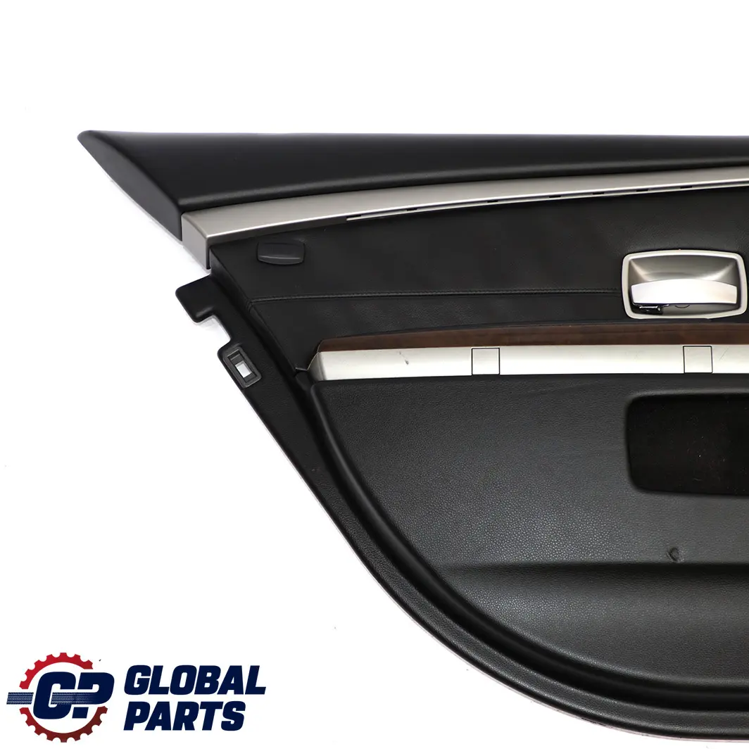 Scheda porta posteriore sinistra lunga Rivestimento in pelle nera nasca per BMW E66 con numero di parte 9154749 BMW E66 Scheda porta posteriore sinistra lunga Rivestimento in pelle nera nasca - SKU 9154749 - Numero di parte 9154749