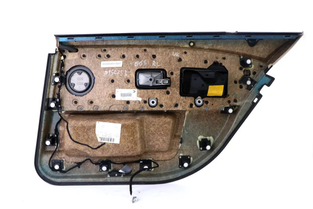 Left N/S Door Card Leather Cream Beige Lining Trim to BMW 7 Series E66 Long Rear with Part number 9154753 BMW 7 Series E66 Long Rear Left N/S Door Card Leather Cream Beige Lining Trim - SKU 9154753 - Part number 9154753