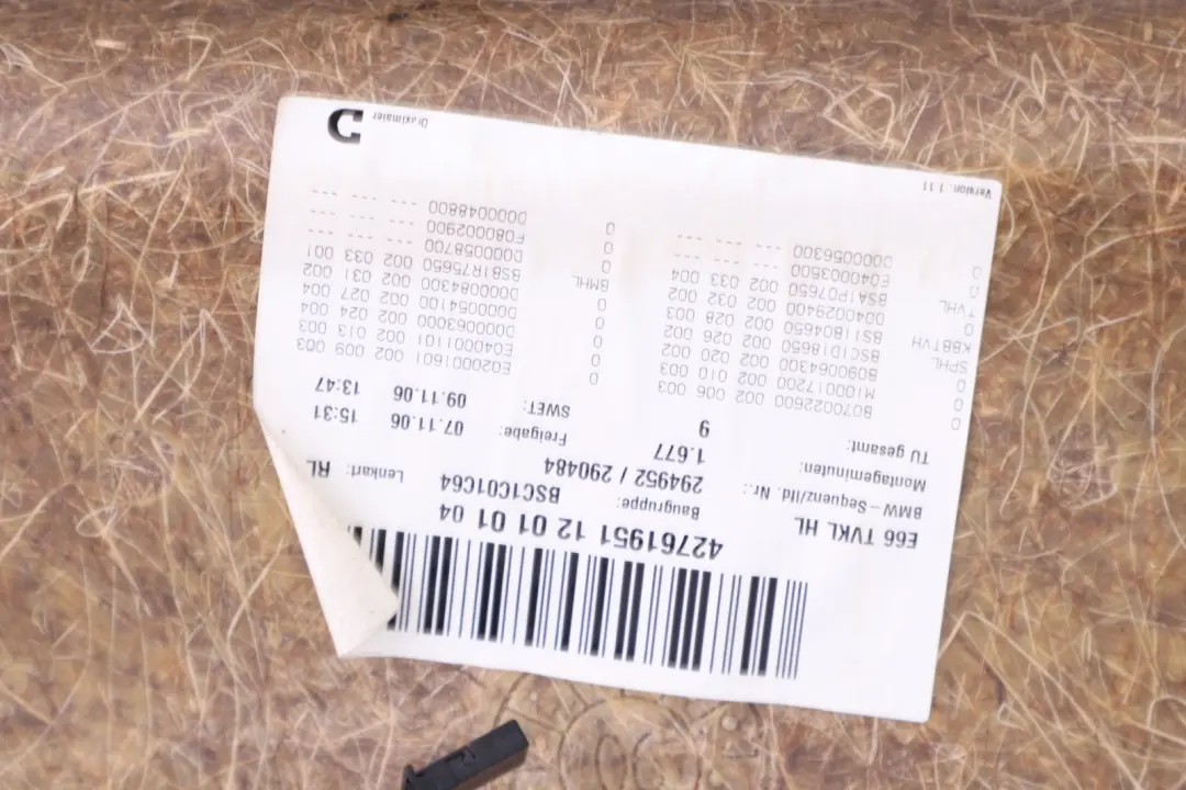 Left N/S Door Card Leather Cream Beige Lining Trim to BMW 7 Series E66 Long Rear with Part number 9154753 BMW 7 Series E66 Long Rear Left N/S Door Card Leather Cream Beige Lining Trim - SKU 9154753 - Part number 9154753