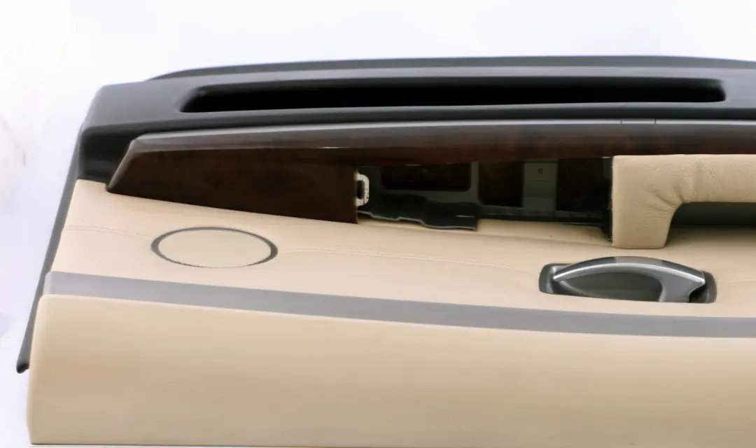 BMW 7 Series E66 Long Rear Left N/S Door Card Leather Cream Beige Lining Trim - SKU 9154753 - Part number 9154753