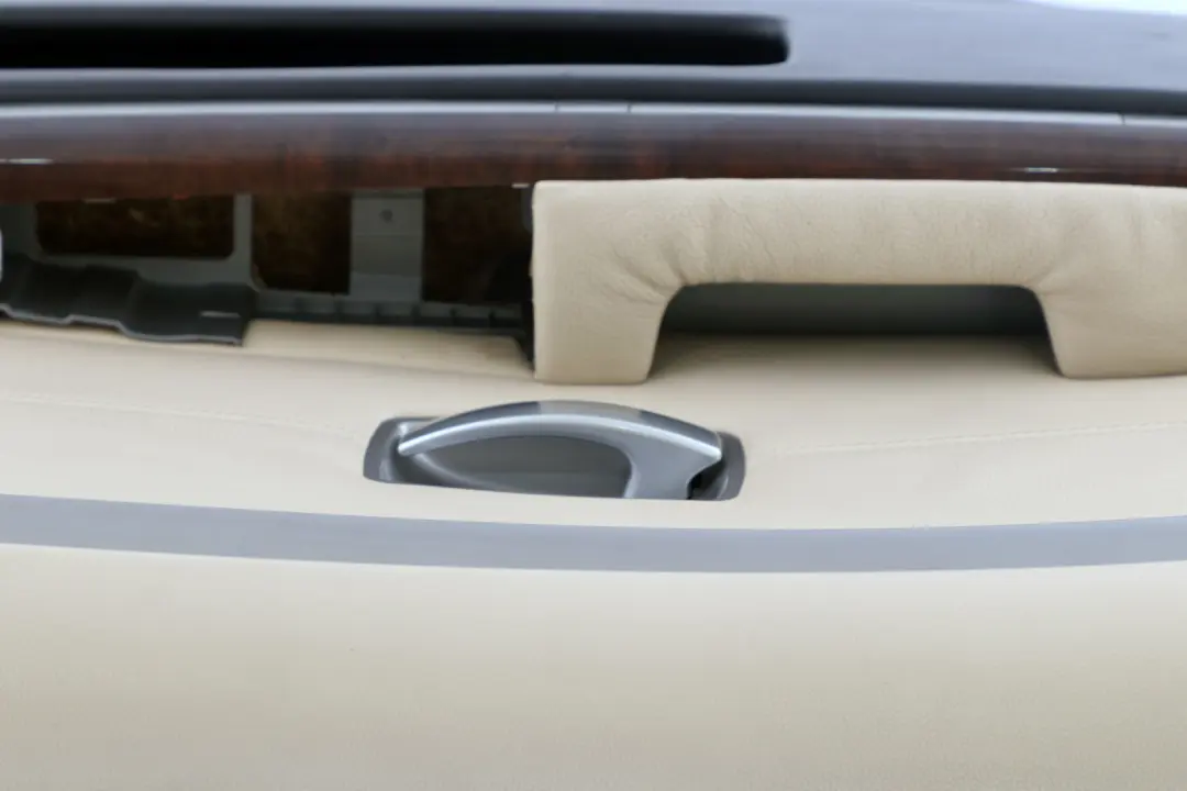 BMW 7 Series E66 Long Rear Left N/S Door Card Leather Cream Beige Lining Trim - SKU 9154753 - Part number 9154753