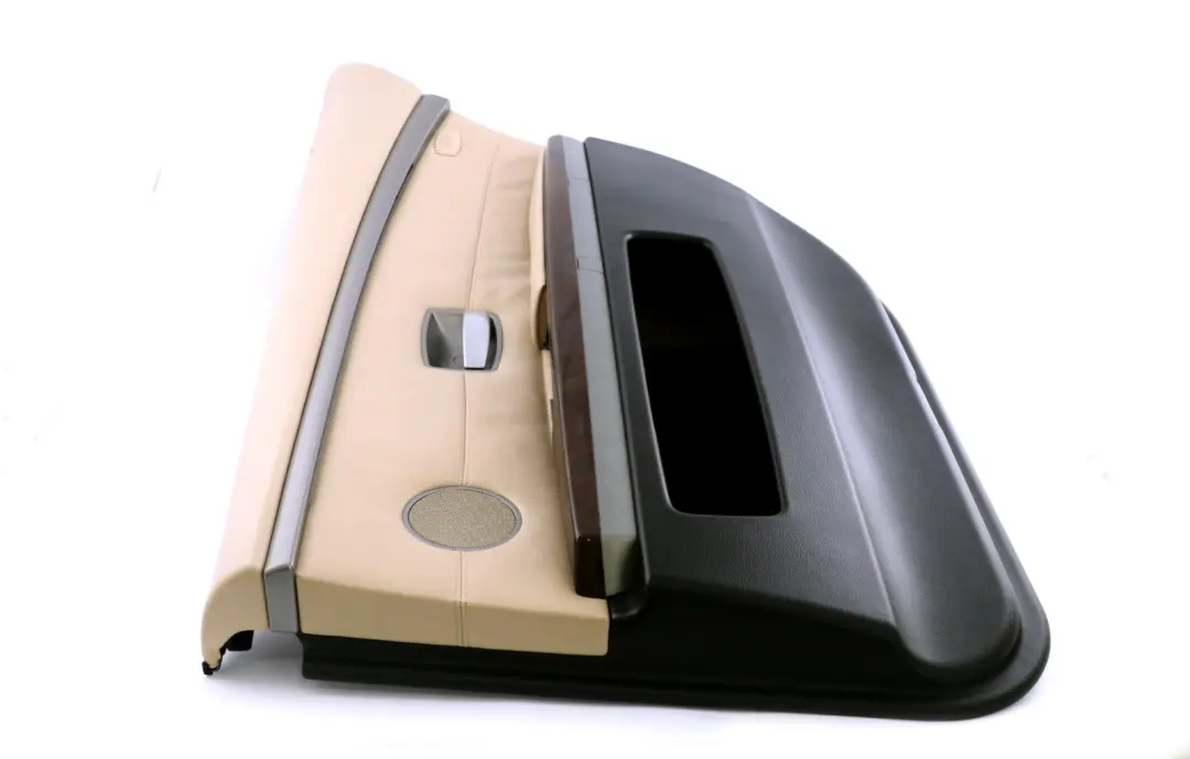 Right O/S Door Card Leather Cream Beige Lining Trim to BMW 7 Series E66 Long Rear with Part number 9154754 BMW 7 Series E66 Long Rear Right O/S Door Card Leather Cream Beige Lining Trim - SKU 9154754 - Part number 9154754
