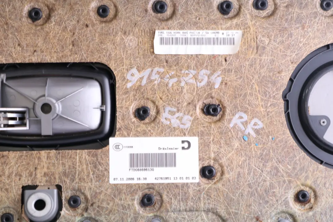 BMW 7 Series E66 Long Rear Right O/S Door Card Leather Cream Beige Lining Trim - SKU 9154754 - Part number 9154754