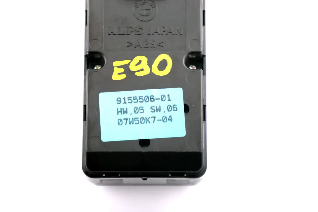 Interruttore Alzacristalli Lato Guida Destro O/S per BMW E90 E91 con numero di parte 9155506 BMW E90 E91 Interruttore Alzacristalli Lato Guida Destro O/S - SKU 9155506 - Numero di parte 9155506