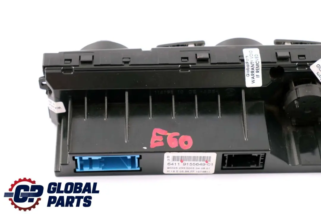BMW 5 Series E60 E61 LCI Control Unit Panel Automatic Air Conditioning - SKU 9155649 - Part number 9155649