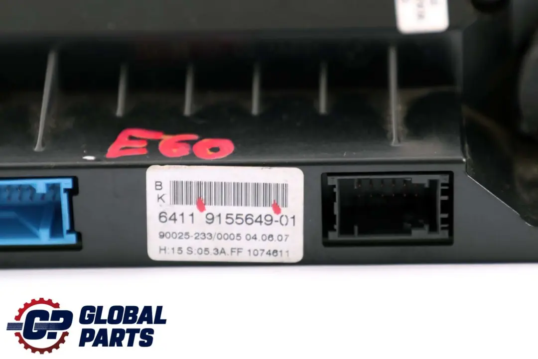 Pannello Unità Di Controllo Aria Condizionata Automatica per BMW E60 E61 LCI con numero di parte 9155649 BMW E60 E61 LCI Pannello Unità Di Controllo Aria Condizionata Automatica - SKU 9155649 - Numero di parte 9155649