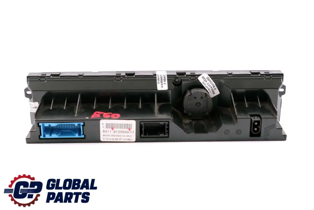 Pannello Unità Di Controllo Aria Condizionata Automatica per BMW E60 E61 LCI con numero di parte 9155649 BMW E60 E61 LCI Pannello Unità Di Controllo Aria Condizionata Automatica - SKU 9155649 - Numero di parte 9155649