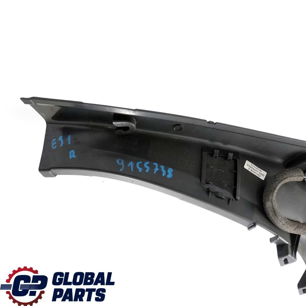 BMW E91 Blende Abdeckung D-Säule Kofferraum Hinten Rechts Schwarz - SKU 9155738 - Teilenummer 9155738
