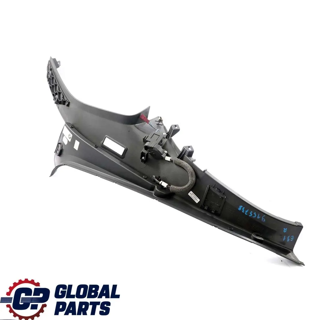 BMW E91 Tapa Columna D Parabrisas Ventana Trim Derecha Negro - SKU 9155738 - Número de pieza 9155738