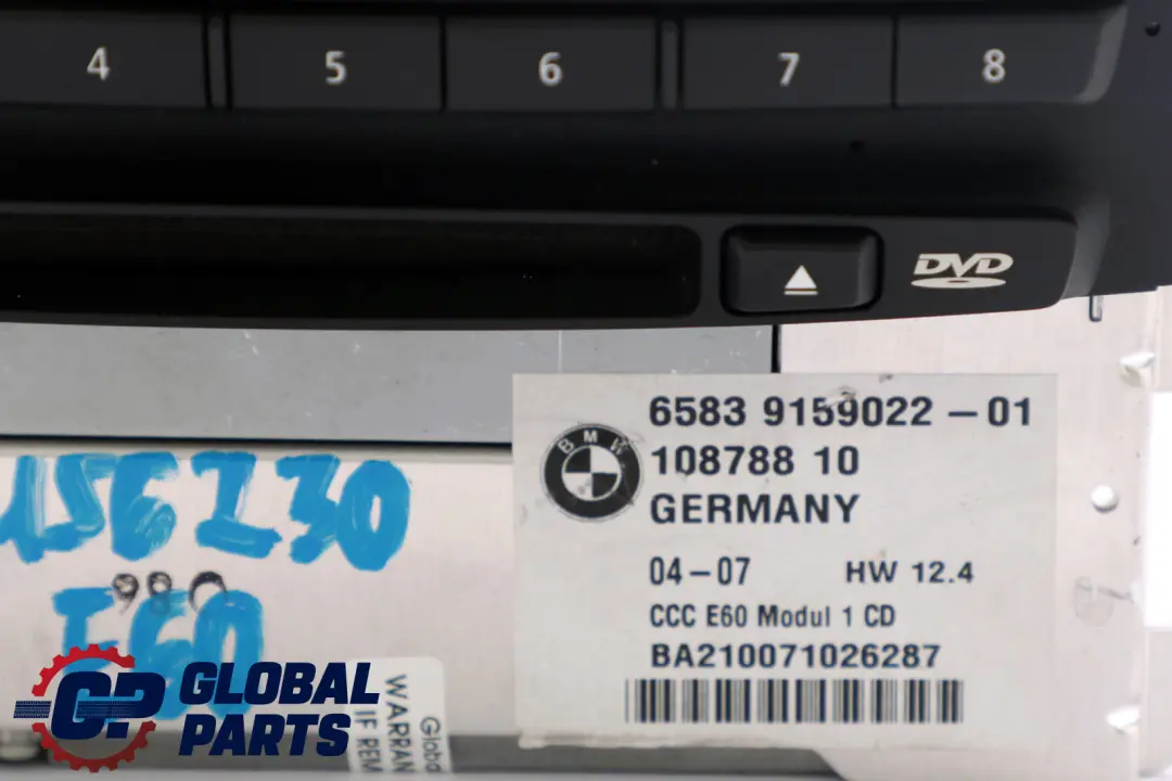 Professioneller CCC Navigationssystem Controller 9159022 für BMW E60 E61 E63 mit Teilenummer 9156230 BMW E60 E61 E63 Professioneller CCC Navigationssystem Controller 9159022 - SKU 9156230 - Teilenummer 9156230