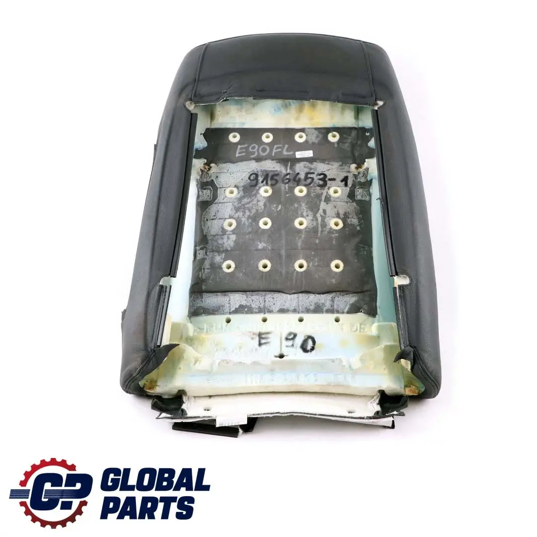 BMW 3 Reihe E90 E91 Sport Sitz Vorne Links Lehne Bezug Leder Schwarz - SKU 9156453-1 - Teilenummer 9156453