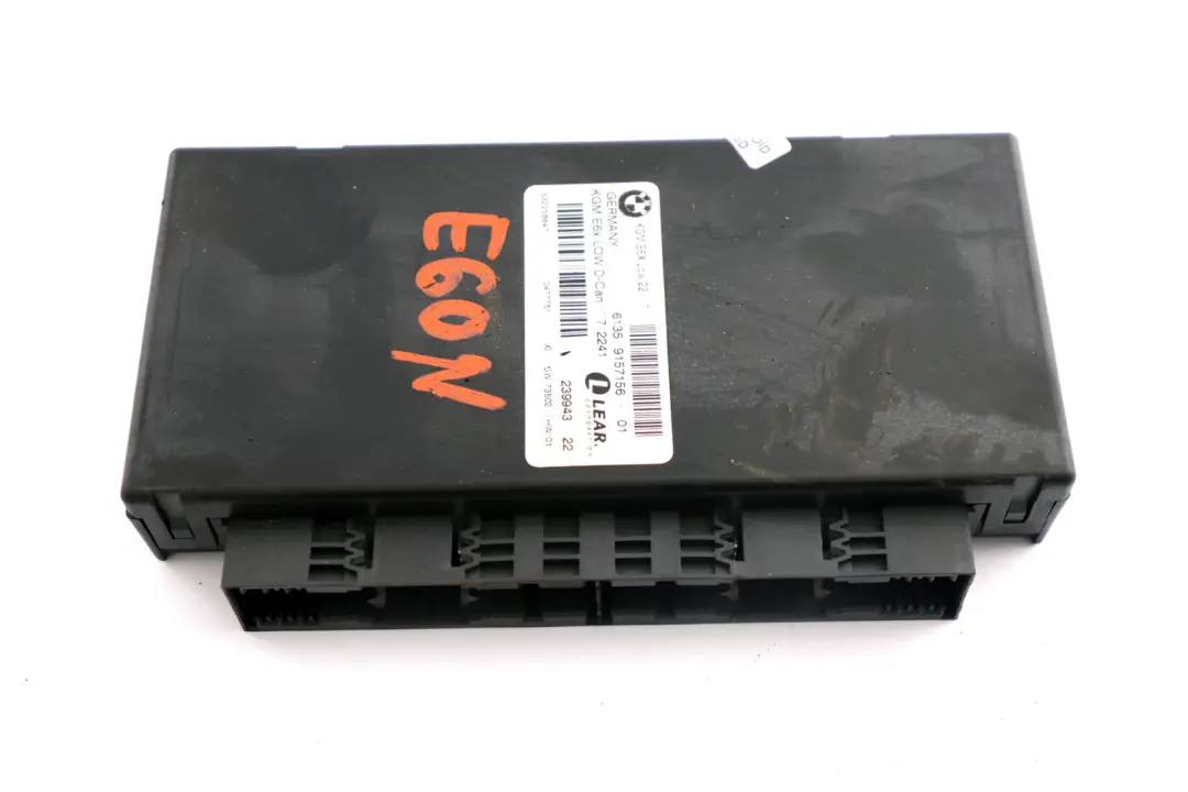  Módulo Puerta Enlace Carrocería BMW E60 E61 E63 E64 Unidad Control ECU - SKU 9157156 - Número de pieza 9167201
