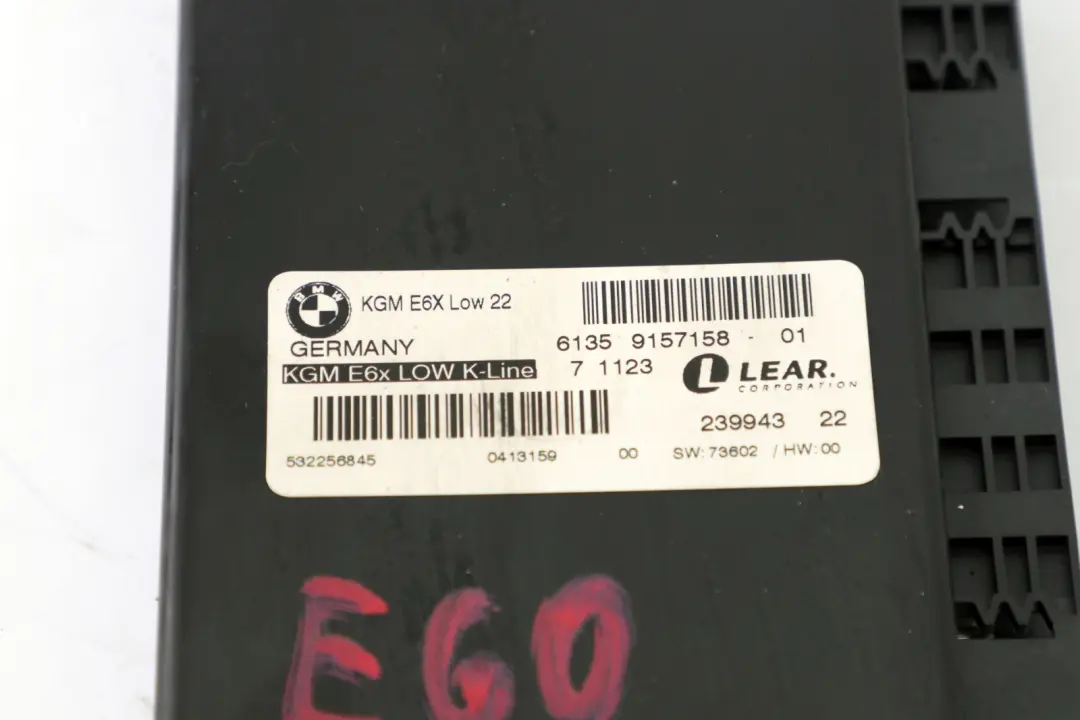 Corpo Gateway Modulo ECU Unità di controllo per BMW E60 E61 LCI E63 E64 con numero di parte 9167201 BMW E60 E61 LCI E63 E64 Corpo Gateway Modulo ECU Unità di controllo - SKU 9157158 - Numero di parte 9167201