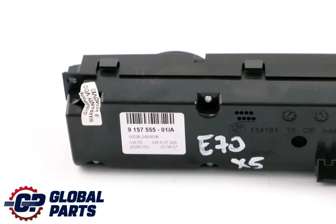 BMW X5 X6 E70 E71 Przełącznik Panel Klimatyzacji Nawiewu - SKU 9157555 - Numer Części 9157555