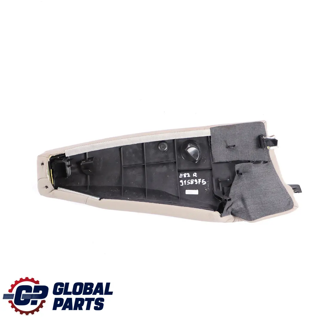 BMW E81 E82 Embellecedor Lateral Asiento Trasero Derecho Cuero Beige - SKU 9158976 - Número de pieza 9158976