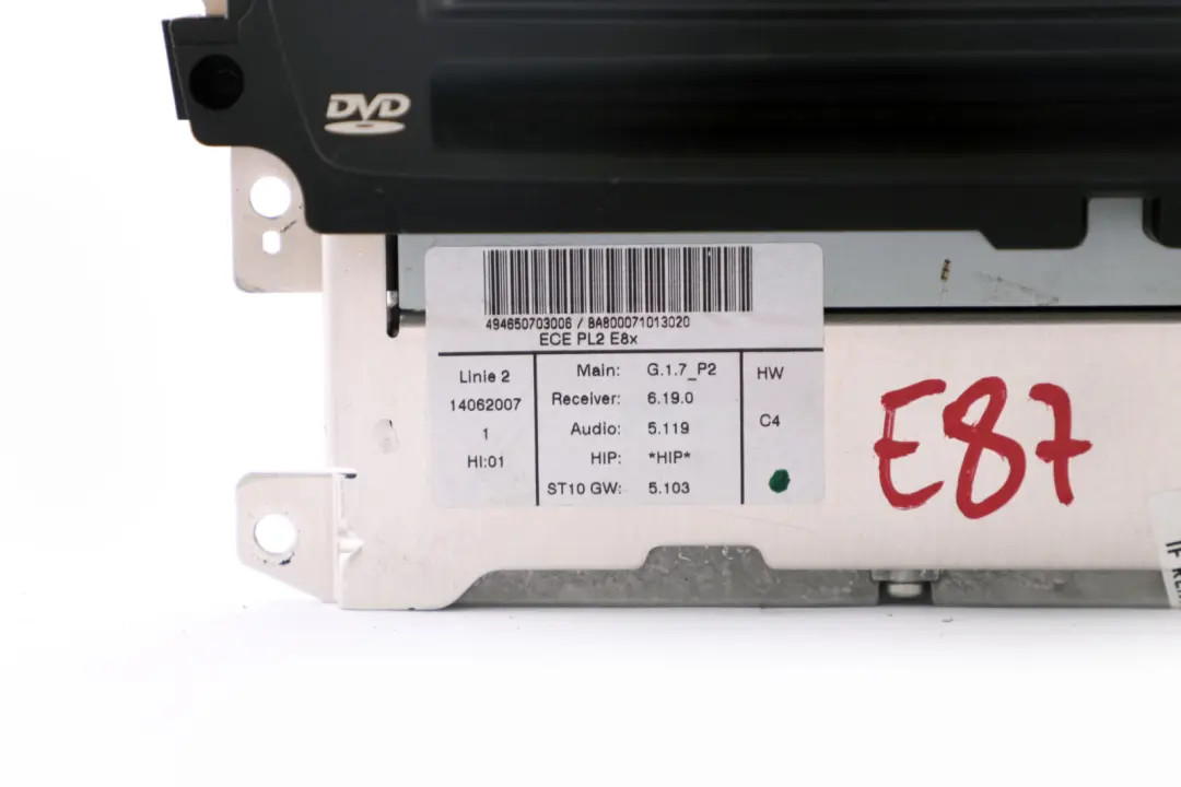 CCC CD Profesional Controlador del Sistema de Navegación para BMW E87 LCI con número de pieza 9170717 BMW E87 LCI CCC CD Profesional Controlador del Sistema de Navegación - SKU 9159034 - Número de pieza 9170717