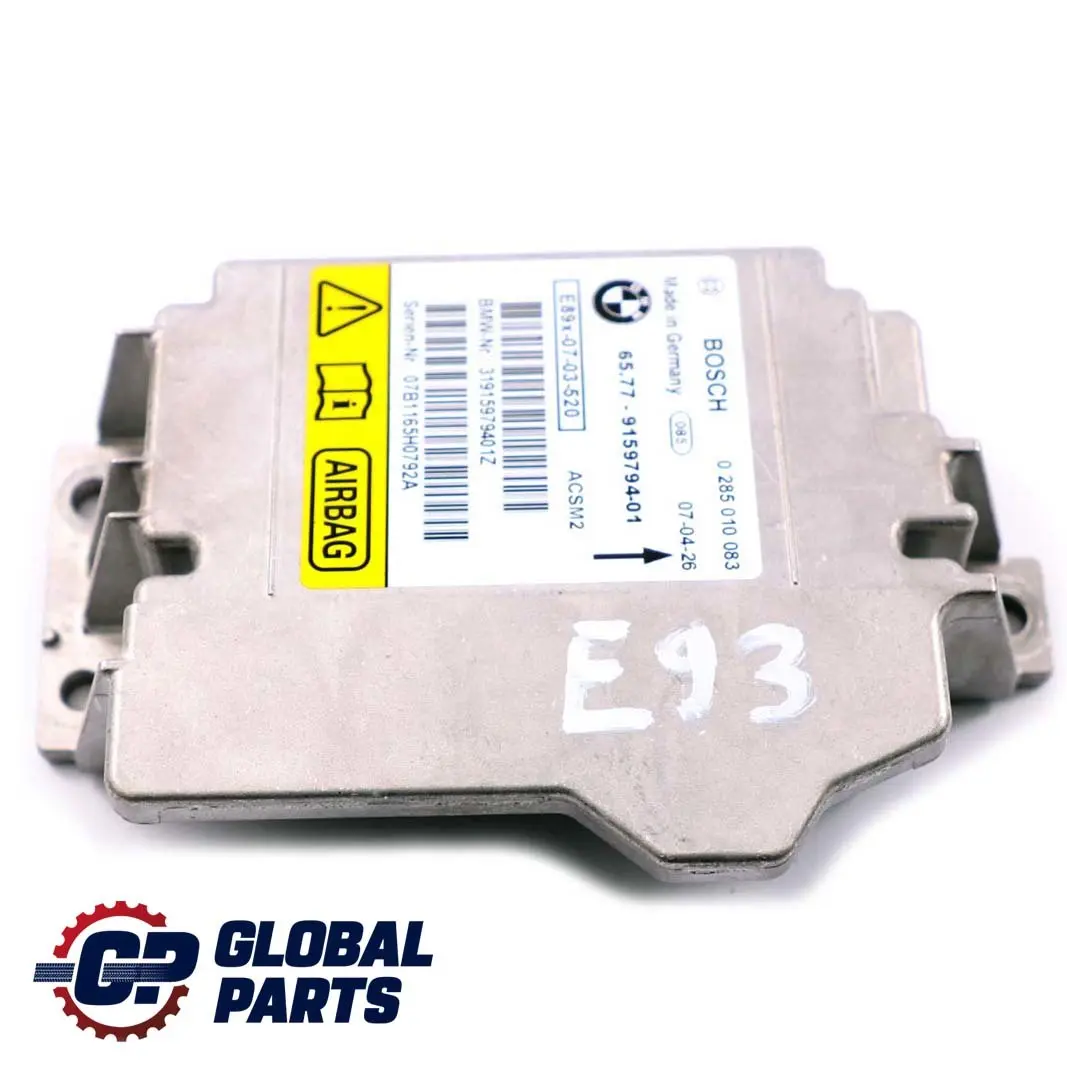 BMW 3 Series E93 Cabrio Airbag Control Unit Module ECU 6577 - SKU 9159794 - Part number 9159794
