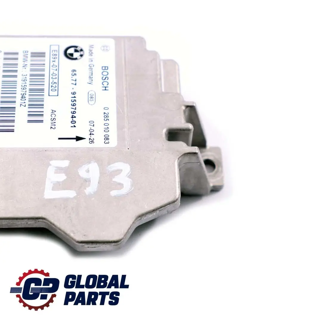 BMW 3 Series E93 Cabrio Airbag Control Unit Module ECU 6577 - SKU 9159794 - Part number 9159794