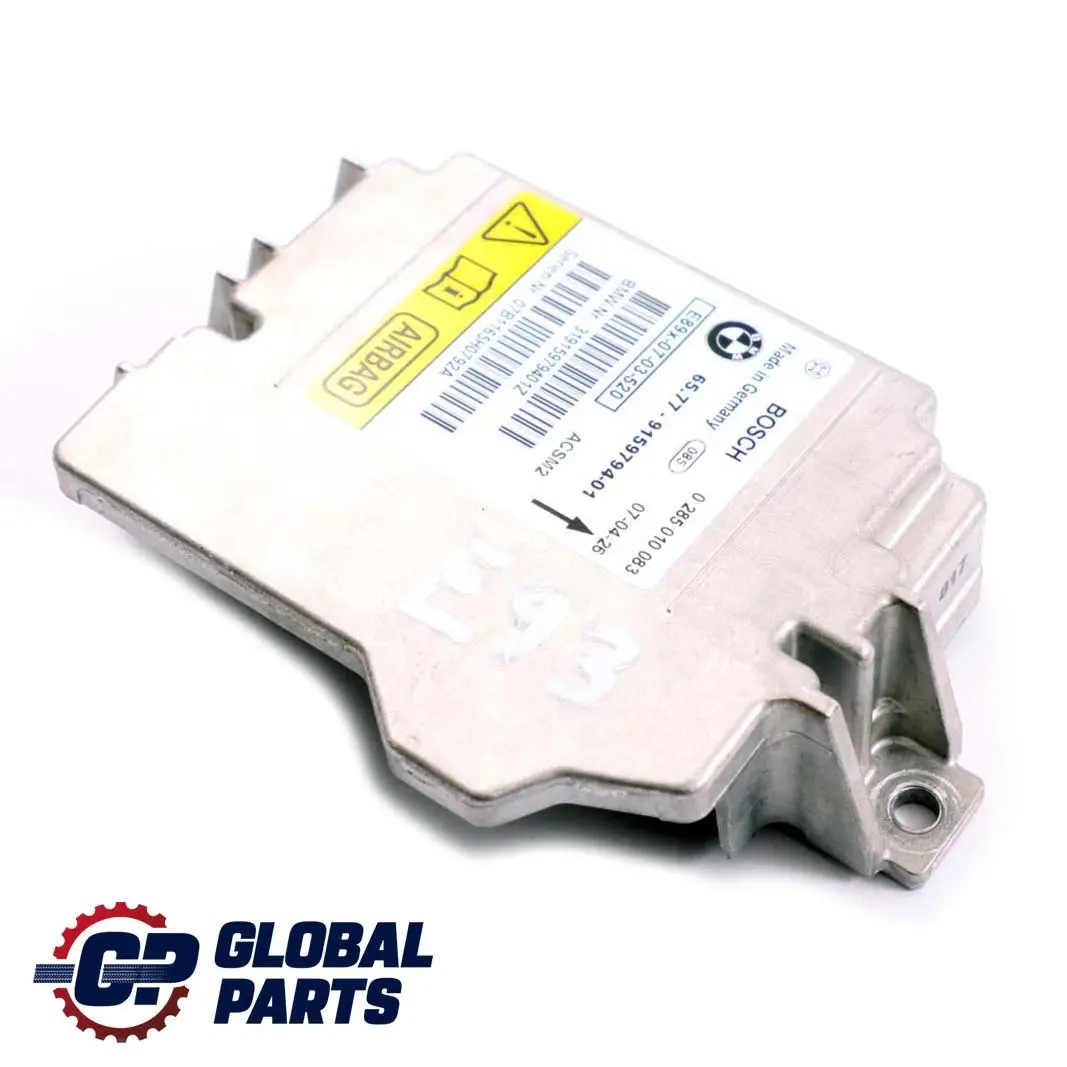 BMW 3 Series E93 Cabrio Airbag Control Unit Module ECU 6577 - SKU 9159794 - Part number 9159794