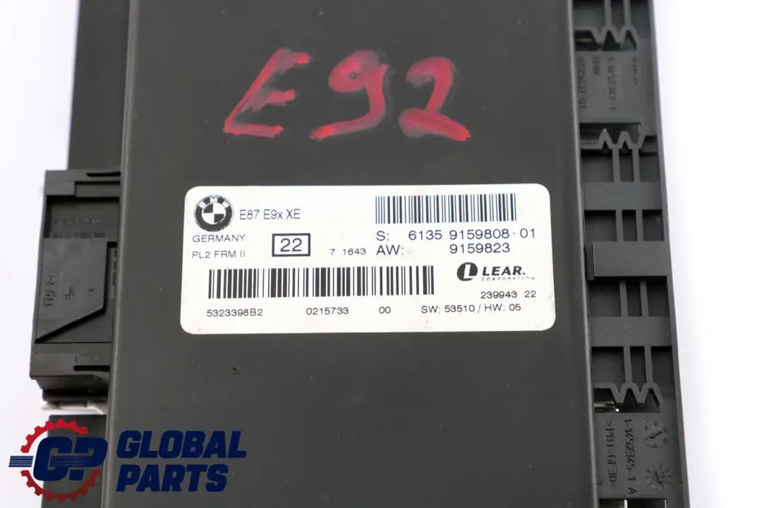 BMW E92 Moduł Sterownik Świateł Footwell PL2 FRMII - SKU 9159808 - Numer Części 9159808