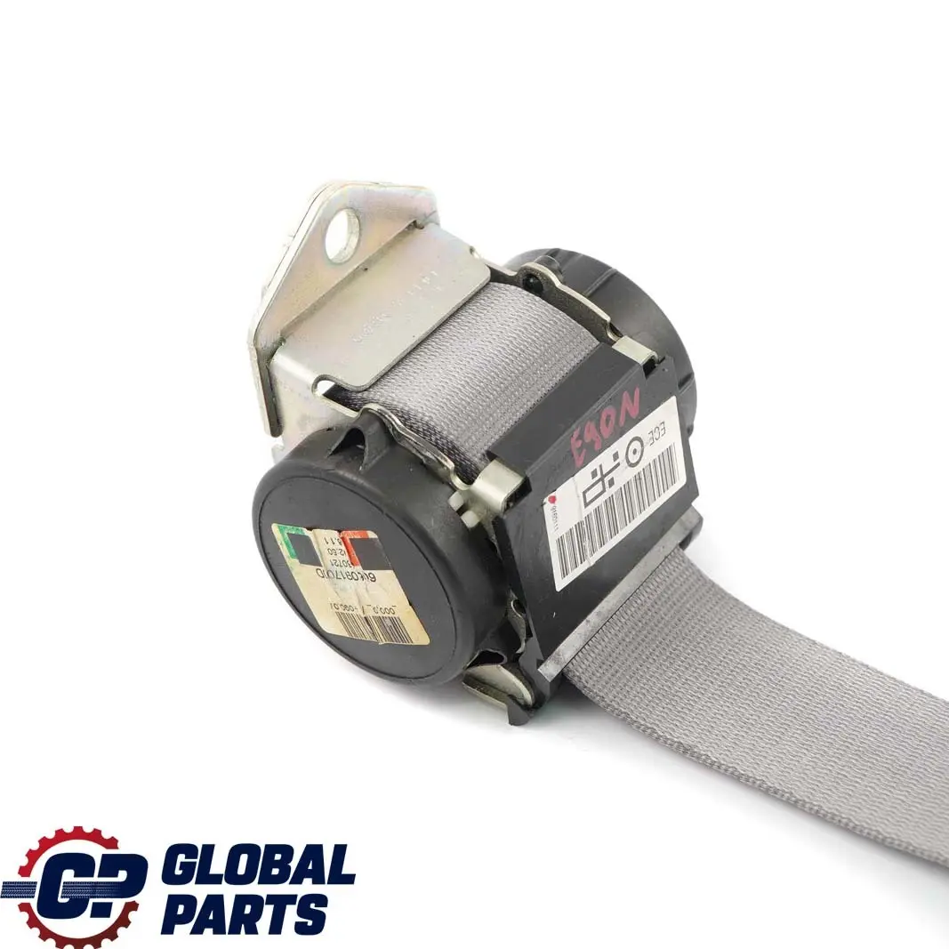 BMW 3 Series E90 LCI Saloon Upper Seat Belt Rear Centre Middle Grey - SKU 9160111 - Part number 9160111